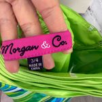 Morgan & Co. Y2K Green and Blue Swirl Backless Dress with rhinestone snakes Size 4 Photo 4