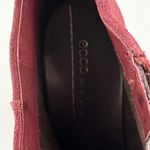 Ecco  Shape 55 Western Ankle Boots Hydromax Side Zip Red Suede Block Heel Size 40 Photo 10