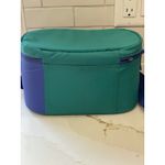 Vintage Rubbermaid 6 Pack Cooler Soft Teal Purple Lunch Bag Strap Zip READ Photo 2