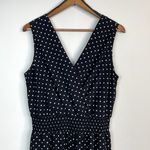 Apt. 9  Jumpsuit Womens Large Black White Polka Dot Cropped Wide Leg Sleeveless‎ Photo 4