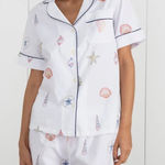 Printfresh  Embroidered Shells Short PJ Set Photo 0