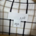 J.Jill  Plaid Button Down Tunic Top Size XL Classic Minimalist Fall Relaxed Soft Photo 5