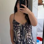 Free People Animal Print Racerback Flowy Tank Top Purple (small) boho y2k party Photo 0