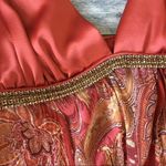 ABS Allen Schwartz Vintage ABS Silk Rhinestone Embellished Chiffon Halter Dress Size 10 Photo 3