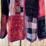 Unique Vintage Vintage Yak Magik Patchwork Quilted Velvet Reversible Button Front Jacket XL Photo 7