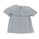 J.Crew  Edie top in shifting stripe ruffle blouse Photo 4