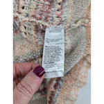 Chico's Open Front Cardigan Sweater 3 XL Beige Multi Color Striped Knit Metallic Photo 3