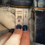 Loft  6/28 The Skinny Blue Jeans Raw Hem Photo 7