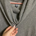 Aerie  Dark Gray Metallic Funnel Neck Long Sleeve Pullover Sweatshirt Size Medium Photo 6