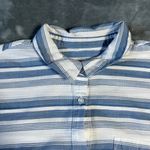 A New Day  Stripe Button Down Shirt Size Large Nautical Coastal Casual Photo 2