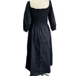 Old Navy  Cottagecore Black Smocked Bodice Maxi Dress 100% Cotton Size L Tall Photo 2