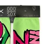 Odd Sox Invader Zim Gir Crew Socks Mens Womens Nickelodeon Y2K Fun Novelty Gift Green Photo 2
