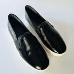 Vince  Blair 5 - Black Patent Crinkle Leather Loafer Slip On‎ Womens 7 7m Photo 0