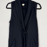 Wilfred Black Draped Mini Dress Womens M Preppy Classic Business Casual Goth Size M Photo 3