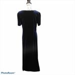 Laura Ashley Maxi Dress Navy Size Blue Size Large Velvet formal Y2K vintage Photo 4