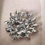 Large Statement Silver Iridescent Crystal Stones Brooch Pin Photo 6