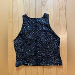 Vintage Sequin Laurence Kazar Crop Top Black Size L Photo 2