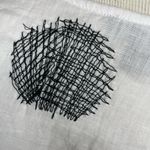 carole little  long sleeved black and white patterned linen top Size small Photo 5