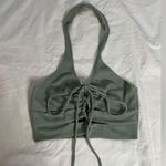 Princess Polly Raddix Strappy Sage Green Halter Top Photo 3