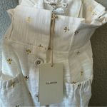 Tularosa White & Metallic Gold Midi Skirt Size Small Photo 4