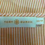 Tory Burch Orange White Striped V Neck Tassel Summer Swim Cover Up Dress Size XS Photo 3