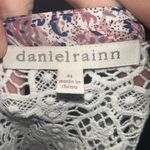 Daniel Rainn  paisley Jacobean boho lace trim M top Photo 2