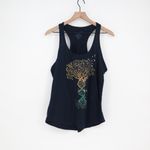 Kizmet Yogawear Eco Hybrid Tank Top XL Tree DNA Graphic Racerback Made in USA Black Photo 1