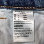 American Eagle Women’s Super Hi-Rise A-Line Distressed Denim Mini Skirt 14 Long Photo 9