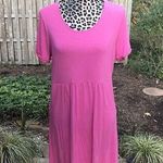 J.Jill Womens Size Small Pink Shift Dress Short Sleeve Rayon Spandex EUC G2 Photo 0