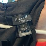 Alex B. Nites Women Jumpsuit Size 6‎ Stretch Elastic Waist Floral NEW Black Photo 5