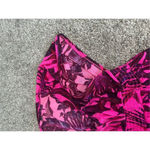 Torrid  Plus Size 1 Hot Pink Tropical Mesh Smocked Waist Swimsuit Swim Cover Up Photo 8