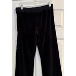 Burberry London Women’s Joggers Sz Small Black Velvet Wide Leg Full Leg Logo Photo 7