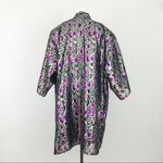 Vintage Metallic Woven Animal Motif Robe | OS Black Size undefined Photo 5