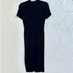 House of Harlow COPY -  Short Sleeve Ribbed Knit Shirt Midi Dress Black Women's … Photo 1