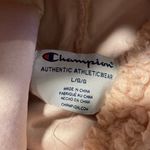 Champion  Hoodie Womens Large Sherpa Light Pink Kanga Pocket Soft Plush Fleece Photo 2