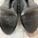 Nina Shoes Black Fabric 4 1/2” Heels Ruffles Zippers Dress Bootie Pumps Size 8M Photo 9