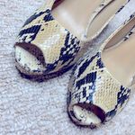 BCBGMAXAZRIA I Dree1 Snakeskin Spiked Peep Toe Heels Size 7.5 Photo 2