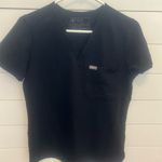 FIGS  Women's  Scrub Top XS Black V-Neck Short Sleeve Workwear‎ Photo 0
