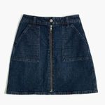 Madewell Utility Zip Denim Mini Skirt A-Line Photo 3