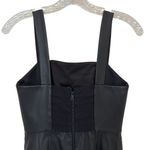 Alice + Olivia NWT  Avelina Vegan Leather Wide Leg Jumpsuit Size 4 Photo 9