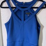 Guess  Women's Blue Caged Scuba Bodycon Dress Photo 4