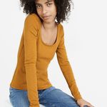 Madewell scoopneck long-sleeve baby tee Photo 0