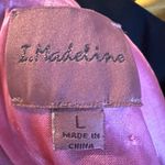 I Madeline Sequin Mini Skirt Colorful Geometric Festival Elastic Waistband Large Pink Photo 3