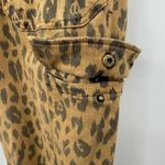 Frame  denim jeans size 30 cheetah skinny cargo cropped mid rise black tan pants Photo 5