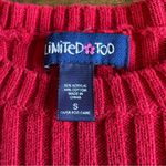 Limited Too Vintage Y2K 90’s  Logo Sweater Stripe Knit Ribbed Academia Red Blue S Photo 6