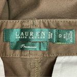 Ralph Lauren Lauren Premium Dark Brown Cotton Pencil Skirt Size 10 Khaki Chino Photo 4