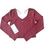 Lululemon Women’s 8 Align Long Sleeve Mulled Wine Buttery Soft Minimalist New Photo 3