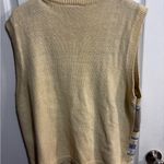 Vintage Grannycore Embroidered Garden Knit Sweater Vest XL Yellow Photo 6