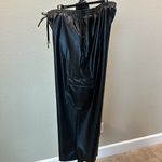 NWT Stylish Black Faux Leather cargo pants Size 2X Photo 2