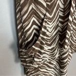 BCBGMAXAZRIA  Silk Dress Zebra Print Animal Ayshea‎ Size XXS Blouson Brown White Photo 8